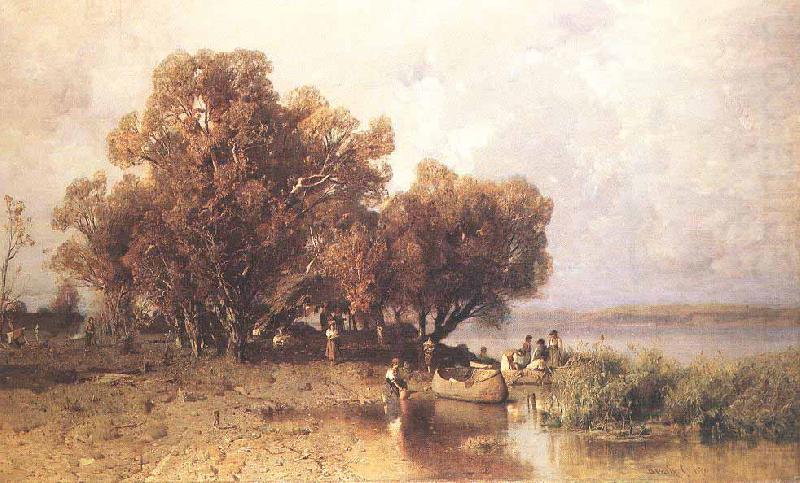 Fishermens Hut at the Lake Balaton, Meszoly, Geza